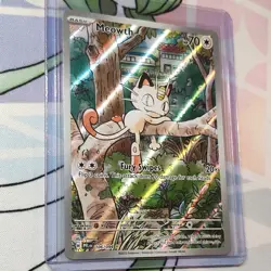 Pokemon TCG Meowth 106/094 Full Art Illustration Rare Holo Card 2025 - Image 5