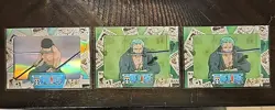 2024 CyberCel ONE PIECE Roronoa Zoro (1×) SUPER RARE & (2x) Common - UNSCANNED - Image 1