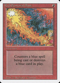 mtg magic red elemental blast REVISED 3 rd edition ENGLISH salve elementaire - Image 1
