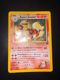 Pokemon Blaine's Arcanine 1/132 Gym Challenge Rare Holo Unlimited Wizards ENG - Image 2