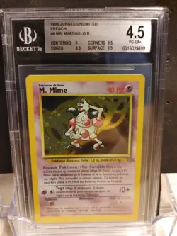 Mr. Mime 1999 Pokemon Jungle Unlimited French HOLO R BGS GRADED 4.5 - Image 1