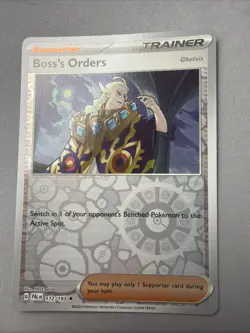 Pokemon TCG * SV Paldea Evolved * 172/193 Boss's Orders REVERSE HOLO RARE * NM - Image 1