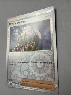 Pokemon TCG * SV Paldea Evolved * 172/193 Boss's Orders REVERSE HOLO RARE * NM - Image 2