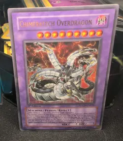 Yugioh Chimeratech Overdragon POTD-EN034 1st Edition Ultimate Rare - Image 1