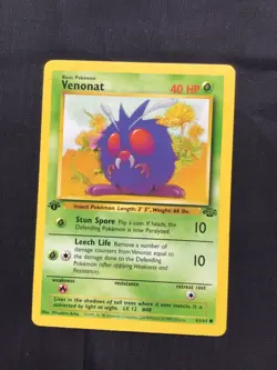 Pokemon Cards: Jungle 1st Edition Common: Venonat 63/64 - Image 1