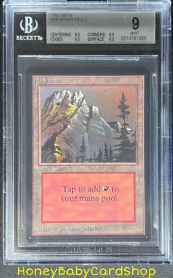 MTG Limited Edition Beta 1993 Mountain (A) BGS 9.0 MINT Old School 93/94 - Image 1