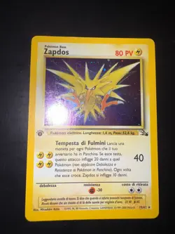 Carta Pokemon Zapdos 15/62 Fossil 1° Edizione Ita Holo - Image 1