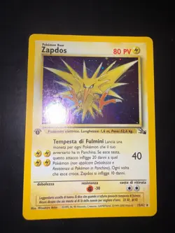 Carta Pokemon Zapdos 15/62 Fossil 1° Edizione Ita Holo - Image 2