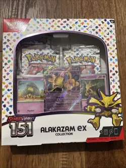 Pokemon TCG: Scarlet & Violet 151 Alakazam ex Collection Box Factory Sealed - Image 1