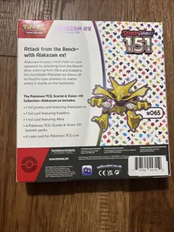 Pokemon TCG: Scarlet & Violet 151 Alakazam ex Collection Box Factory Sealed - Image 2