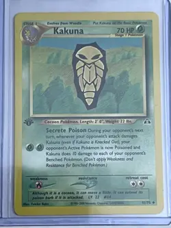 Pokemon 1st Edition Neo Discovery Kakuna Uncommon 41/75 NEAR MINT NM - Image 1