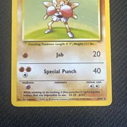 Pokemon Card - Hitmonchan 7/102 Holo Base Set - Image 3