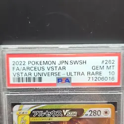 Pokemon Arceus VSTAR S12a Vstar Universe 262/172 Ultra Rare Full Art Holo PSA 10 - Image 2