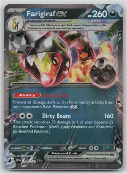Pokemon Card Farigiraf ex Double Rare SV05: Temporal Forces 108/162 NM - Image 1