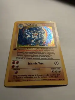 Pokemon 1st Edition Machamp Base Set 8/102 Holo Rare - Image 5