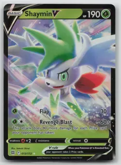 Pokemon Card Shaymin V Ultra Rare SWSH09: Brilliant Stars 013/172 NM - Image 1