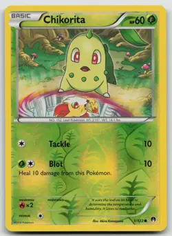 Chikorita Common Reverse Holo XY - BREAKpoint 1/122 NM Pokemon TCG 1/122 - Image 1