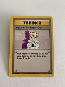 POKEMON TRAINER IMPOSTER PROFESSOR OAK, 73/102 BASE SET 1999 WOTC. RARE . - Image 1