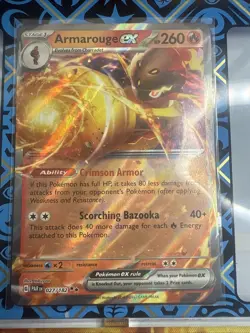 Pokemon TCG Armarouge EX Paradox Rift 027/182 Holo Double Rare - Image 1
