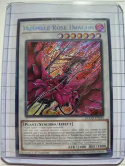Yu-Gi-Oh Bramble Rose Dragon DOOD-EN039 Secret Rare 1st Edition - Image 1