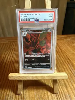 Scizor Pokemon TCG Obsidian Flames Holo Illustration Rare Card PSA Graded 9 - Image 1