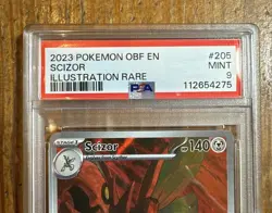 Scizor Pokemon TCG Obsidian Flames Holo Illustration Rare Card PSA Graded 9 - Image 3