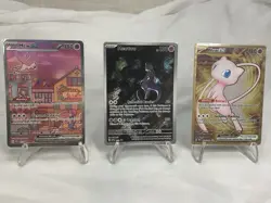⭐ Pokemon Scarlet & Violet 151 Promo - Mew 053 Mewtwo 052 Mew 205 Metal Card ⭐ - Image 1