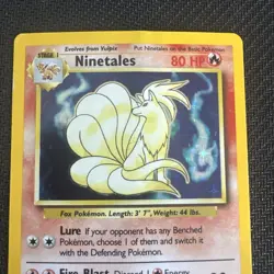 Ninetales Pokemon Card Holo WOTC 12/102 Base Set Rare Vintage 1999 Original - Image 2