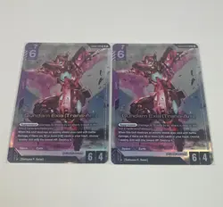 BANDAI Gundam Card Game Steel Requiem GD03-049 LR Gundam Exia Trans-Am NM X 2 - Image 1