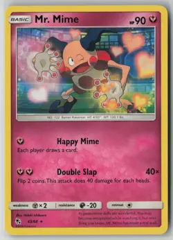Mr. Mime 43/68 Pokemon TCG Hidden Fates Regular Non-Holo Card (Near Mint) NM 1 - Image 1