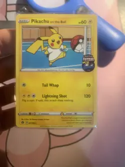Pokemon Pikachu TCG Promo Card On the Ball Futsal, 001/005, New Sealed - Image 5