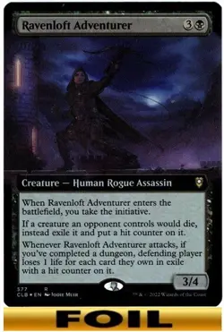Ravenloft Adventurer ** EXTENDED ART FOIL ** Commander Legends: Baldur's Gate - Image 1