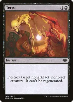 NM Foil Terror, Dominaria Remastered, Magic the Gathering, 103 - Image 1