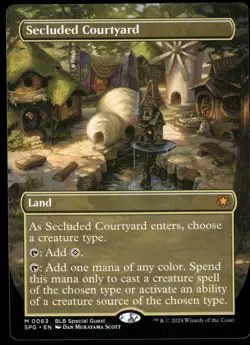1x Secluded Courtyard (Borderless) - Special Guests NM - MTG - Image 1