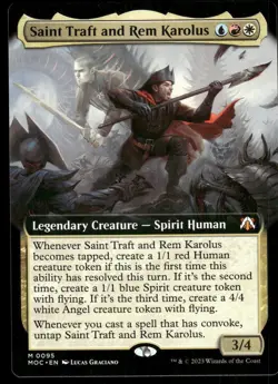1x Saint Traft and Rem Karolus (Extended Art) - Commander: March of the Machine - Image 1