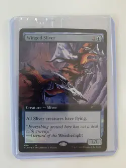 MTG Winged Sliver 628 *Foil* EXT ART SECRET LAIR: Exclusive 2022 MT/NM Comb Ship - Image 3