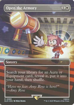 MTG Open the Armory (2089) *Rainbow Foil* Secret Lair: Sonic Hedgehog MT/NM - Image 1