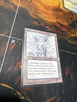 Magic the Gathering (MTG) - Ice Age Glacial Chasm - Lightly Played - 1995 WOTC - Image 1
