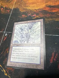 Magic the Gathering (MTG) - Ice Age Glacial Chasm - Lightly Played - 1995 WOTC - Image 2
