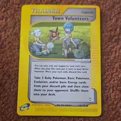 Pokemon Town Volunteers Aquapolis 136/147 Trainer Regular 2002 Vintage - Image 1