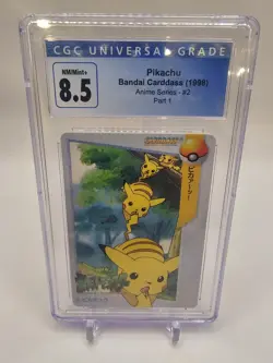 Pokemon Pikachu 2 Carddass Vending 1998 Japanese Bandai Pocket Monsters CGC 8.5 - Image 1