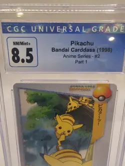 Pokemon Pikachu 2 Carddass Vending 1998 Japanese Bandai Pocket Monsters CGC 8.5 - Image 2