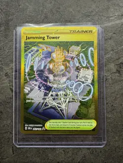 Jamming Tower 243/182 - Gold Hyper Rare - Destined Rivals - Pokemon TCG - NM/M - Image 1