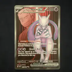 Team Rocket's Mewtwo ex 213/182 Destined Rivals Pokemon TCG - Image 1