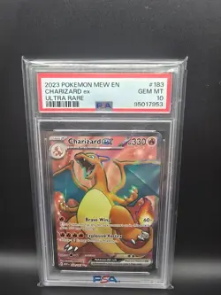 PSA 10 Pokemon 151 Ultra Rare Charizard EX MEW EN 183/165 GEM MINT Condition!! - Image 1