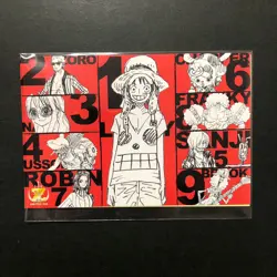 R524 Straw Hat Crew One Piece Film Z Postcard & Sticker Luffy Nami Robin YF15 - Image 1
