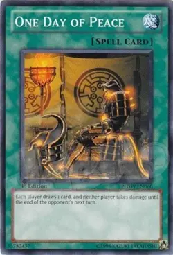 Yugioh - One Day of Peace - 1st Edition LP - Plus Free Holographic Card - Image 1