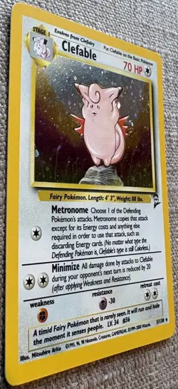 Pokemon TCG Clefable Holo Rare Card Base Set 2,5/130 LP - Image 3