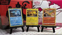 Articuno, Zapdos, Moltres Cosmos Holo 3 CARD SET 021/172 036/195 48/185 - Image 1