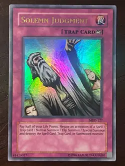 YuGiOh Solemn Judgment Metal Raiders MRD-EN127 ULTRA RARE Unlimited Holo Card - Image 1